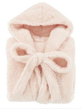 Pottery Barn Kids Hooded Sherpa Soft Pink Robe Size 8-10 Great Condition